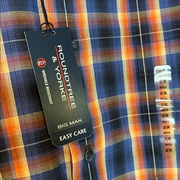 NWT Pair  Roundtree & Yorke Long Sleeve Shirt XXL - Picture 7 of 9